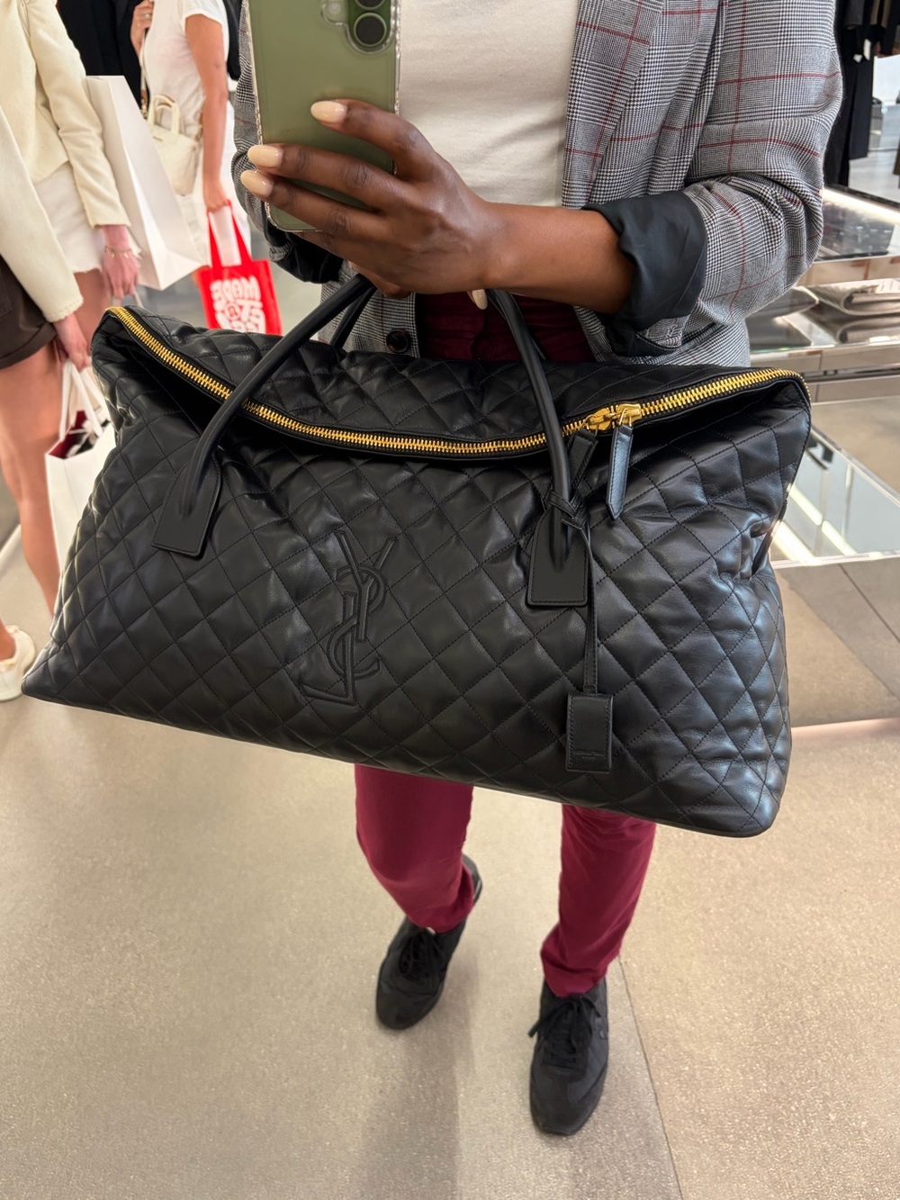 YSL Giant Travel Bag in Quilted Leather - Picture 4 of 7